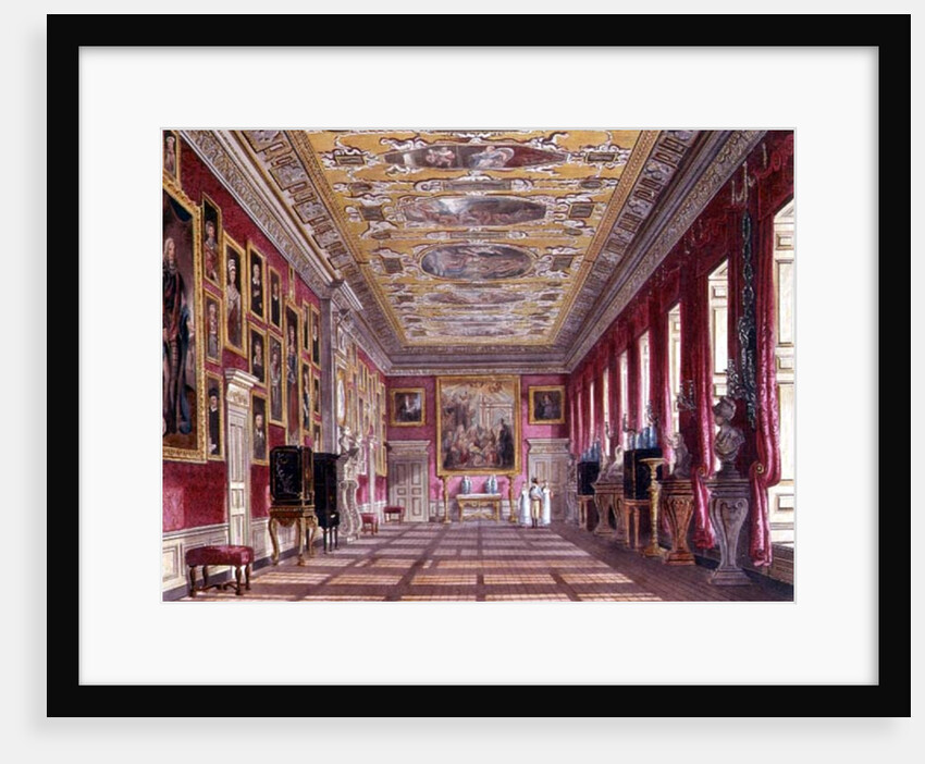 The King's Gallery, Kensington Palace from Pyne's 'Royal Residences', 1818 by William Henry Pyne