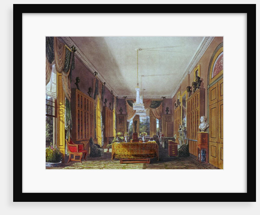 The Queen's Library, Frogmore, Pyne's 'Royal Residences', 1818 by William Henry Pyne