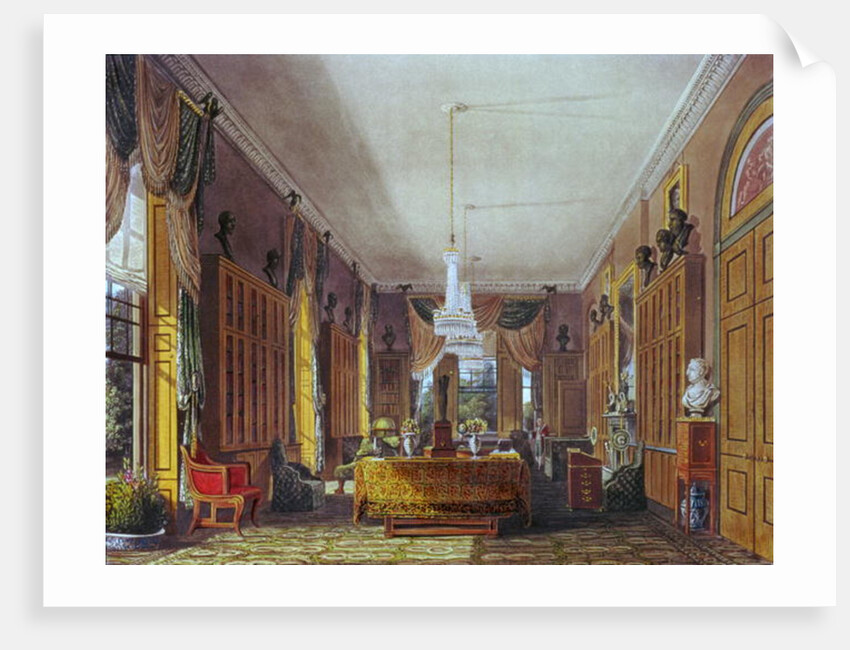 The Queen's Library, Frogmore, Pyne's 'Royal Residences', 1818 by William Henry Pyne