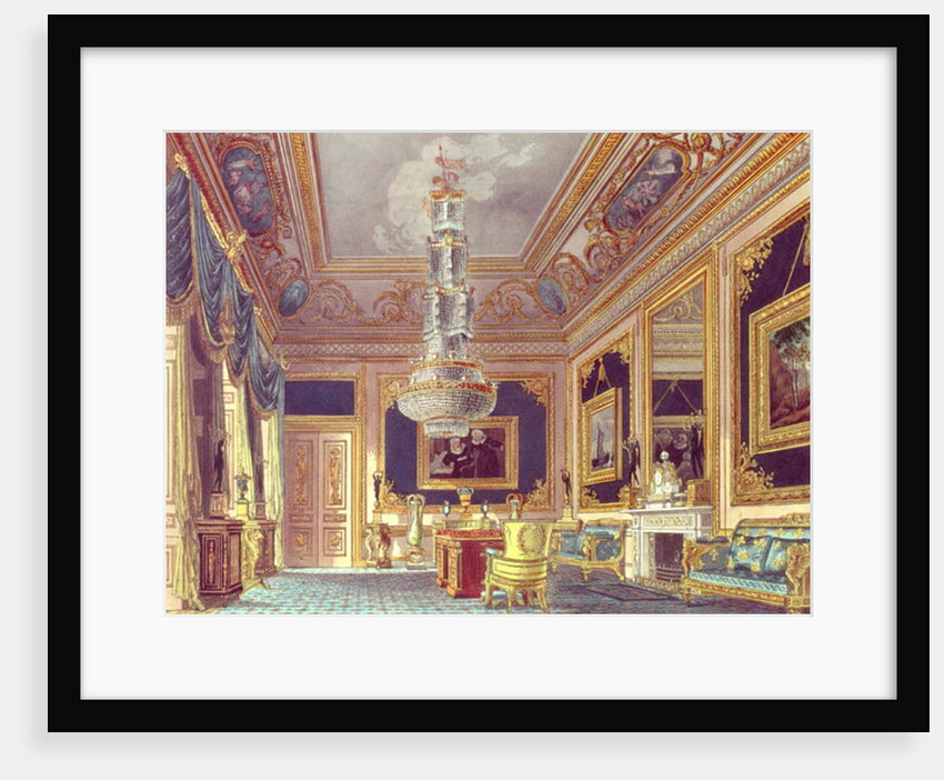 The Blue Velvet Room, Carlton House from Pyne's 'Royal Residences', 1818 by William Henry Pyne