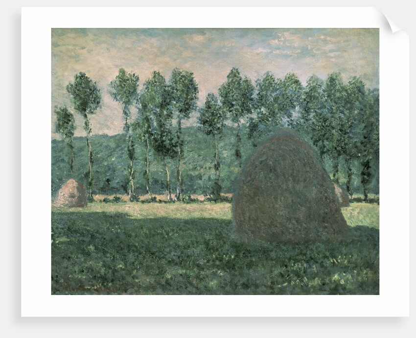 Haystacks near Giverny, c.1884-89 by Claude Monet