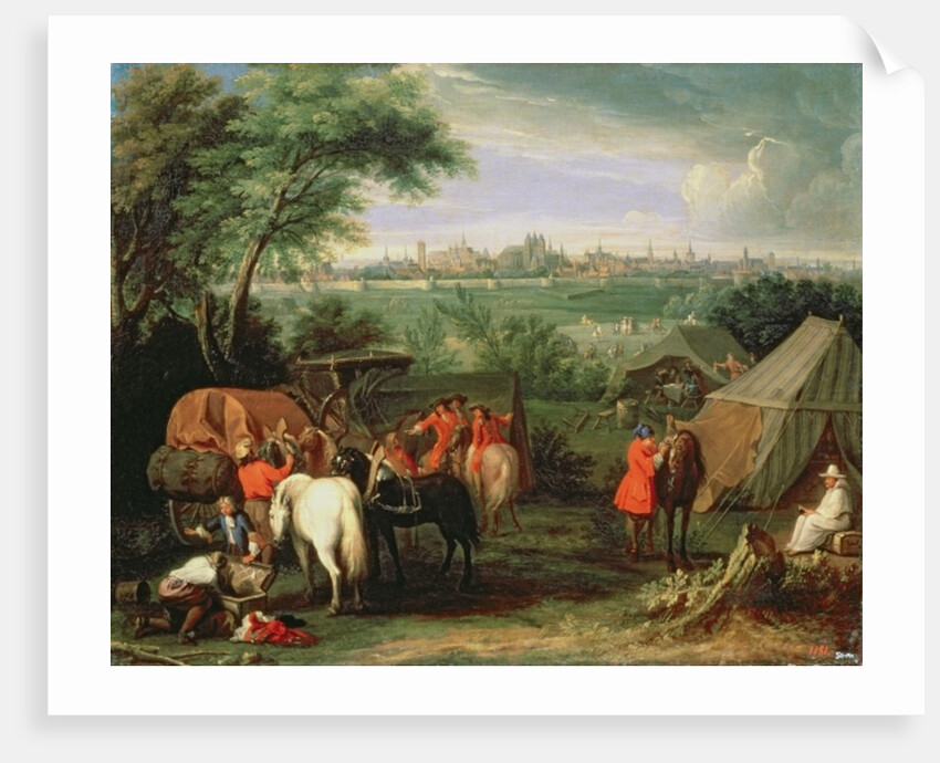 The Army of Louis XIV before Tournai by Adam Frans van der Meulen