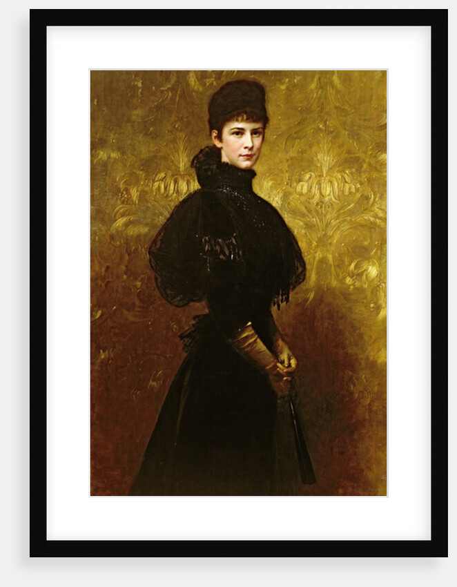 Empress Elizabeth of Austria in mourning dress, 1899 by Gyula Benczur