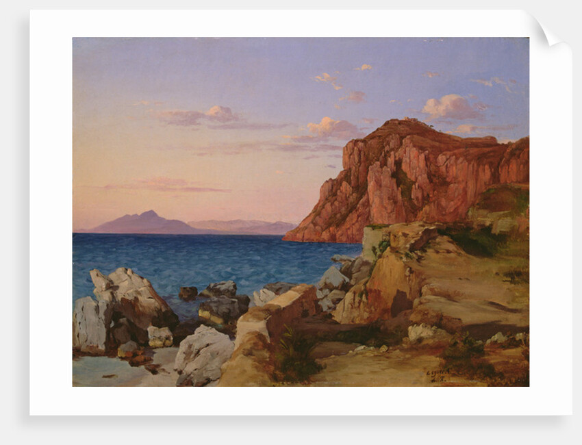 Rocky Landscape, 19th century by Antal Ligeti