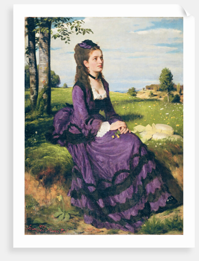 Woman in Violet, 1874 by Pal Szinyei Merse