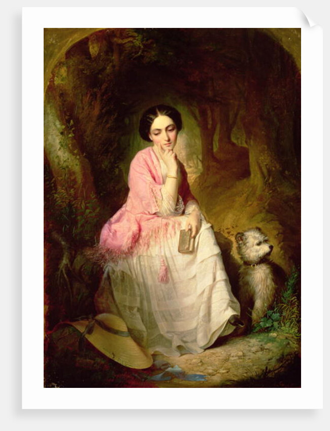 Woman Seated in a forest glade by Gyorgyi Giergl Alajos
