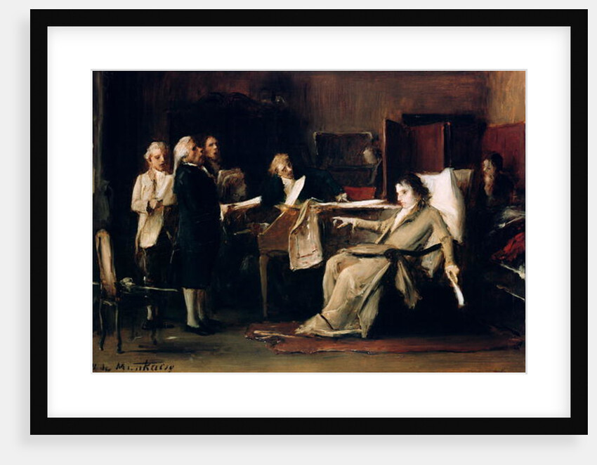 Mozart directing his Requiem on his deathbed by Mihaly Munkacsy