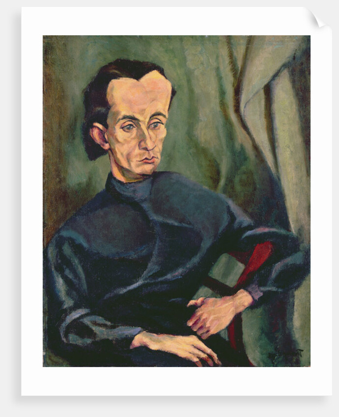 Portrait of Lasjos Kassak by Tihonyi Lajos