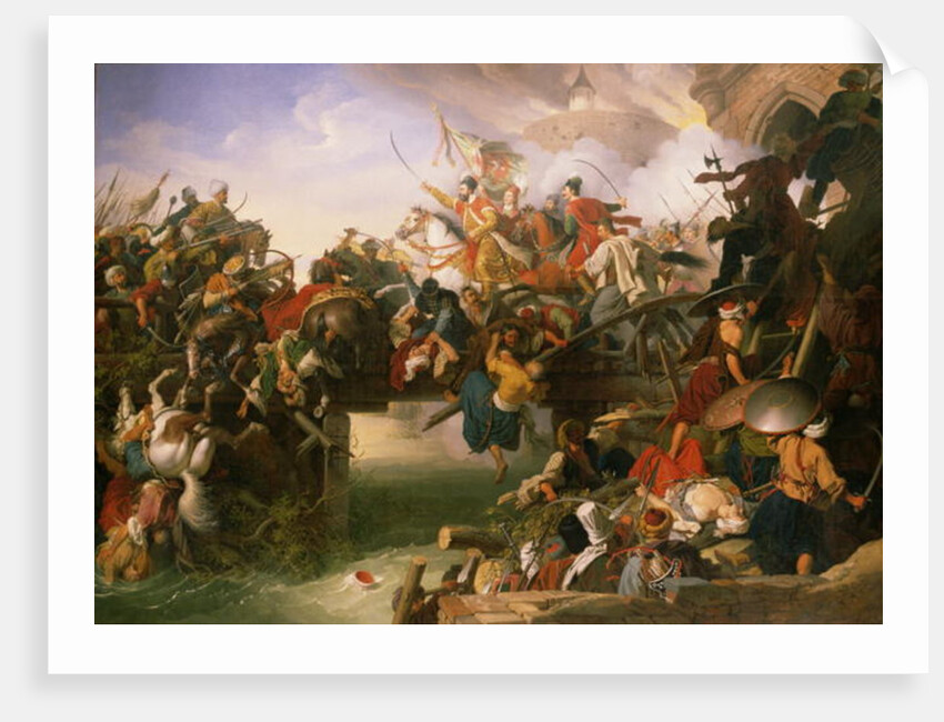 Zrinski's Charge from the Fortress of Szigetvár, 1825 by Johann Peter Krafft