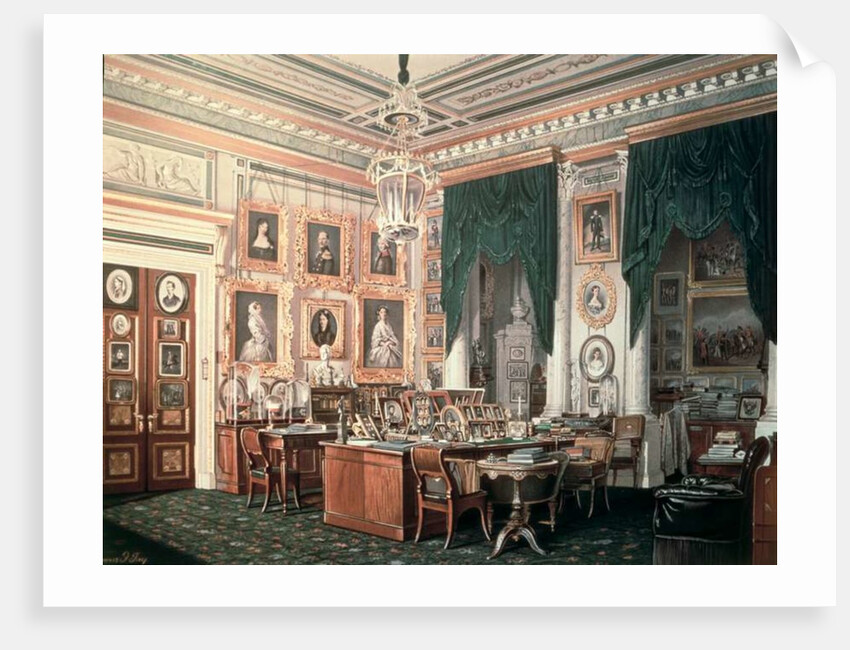 The Study of Alexander III at Gatchina Palace, c.1881 by Eduard Hau