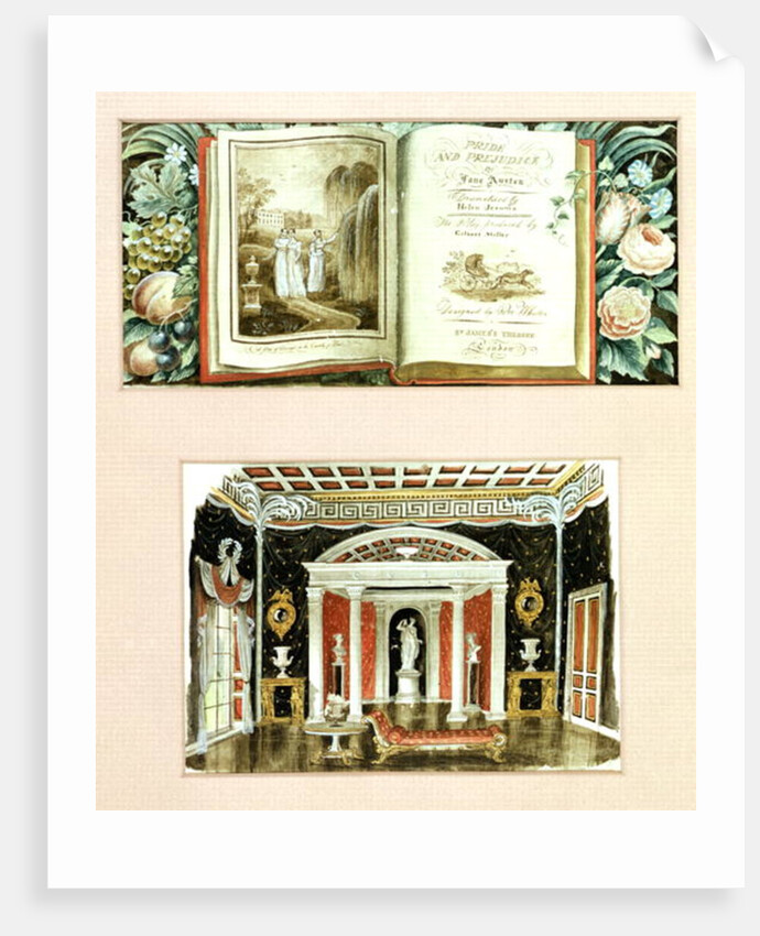 Designs for 'Pride and Prejudice' produced at St. James's Theatre, February 1936 by Rex Whistler