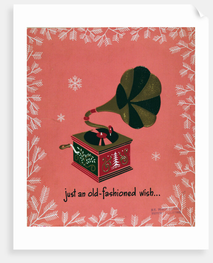Just An Old Fashioned Wish, Christmas card by English School
