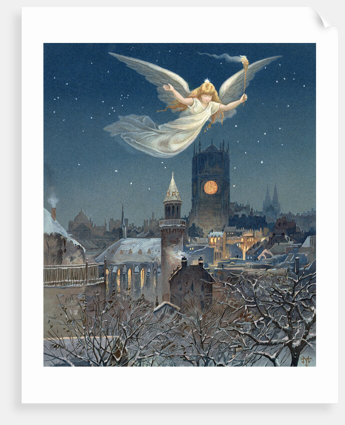 Christmas card, 1885 by Thomas Moran