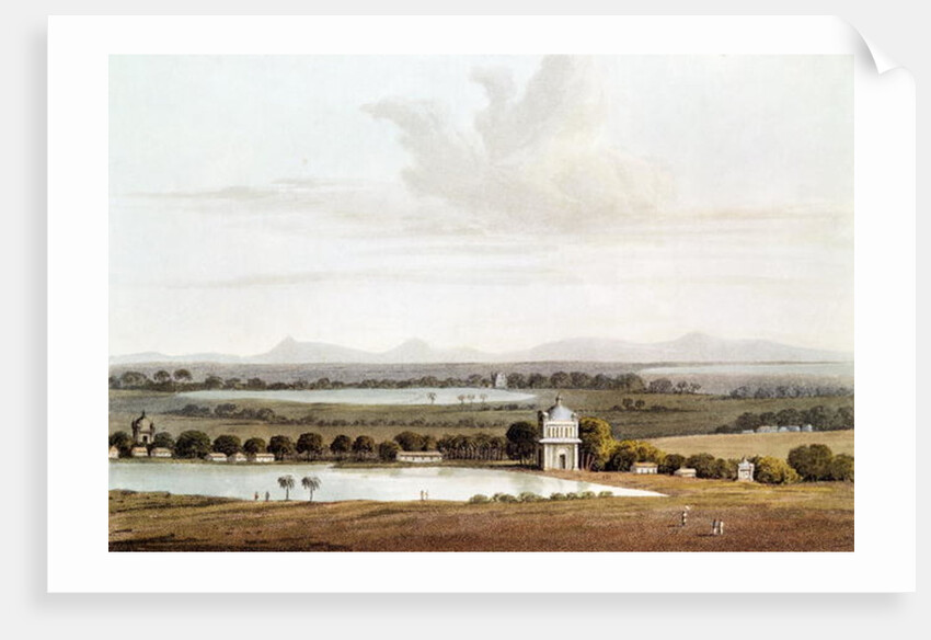 Second view looking north from the Pagoda near Conjeveram by James Wathen