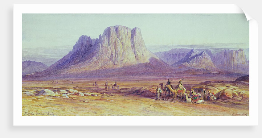 The Camel Train, Condessi, Mount Sinai, 1848 by Edward Lear