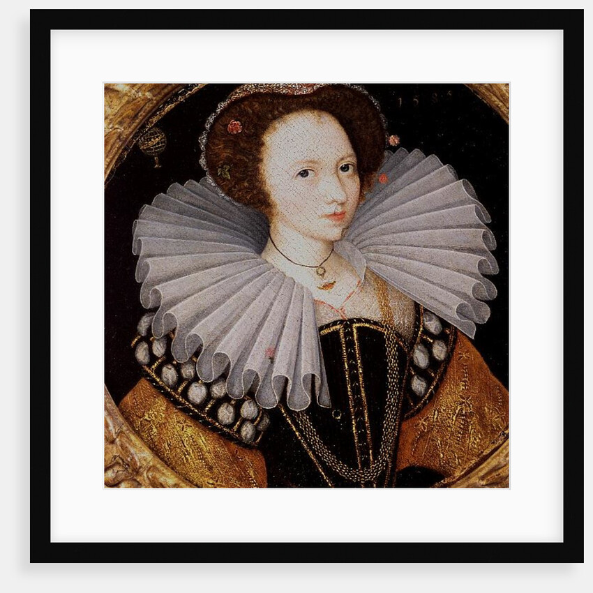 Portrait of a Lady with a Large Ruff, an Armillary Sphere in the Background by English School