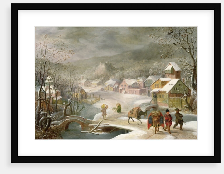 A Winter Landscape with Travellers on a Path by Denys van Alsloot