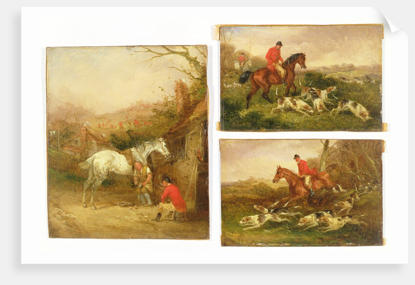 Shoeing, The Check and Gone Away, 19th century by Henry Thomas Alken