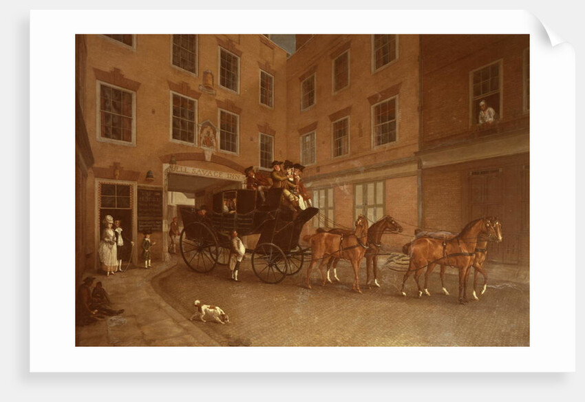 The Departure of the Diligence from Southampton by English School