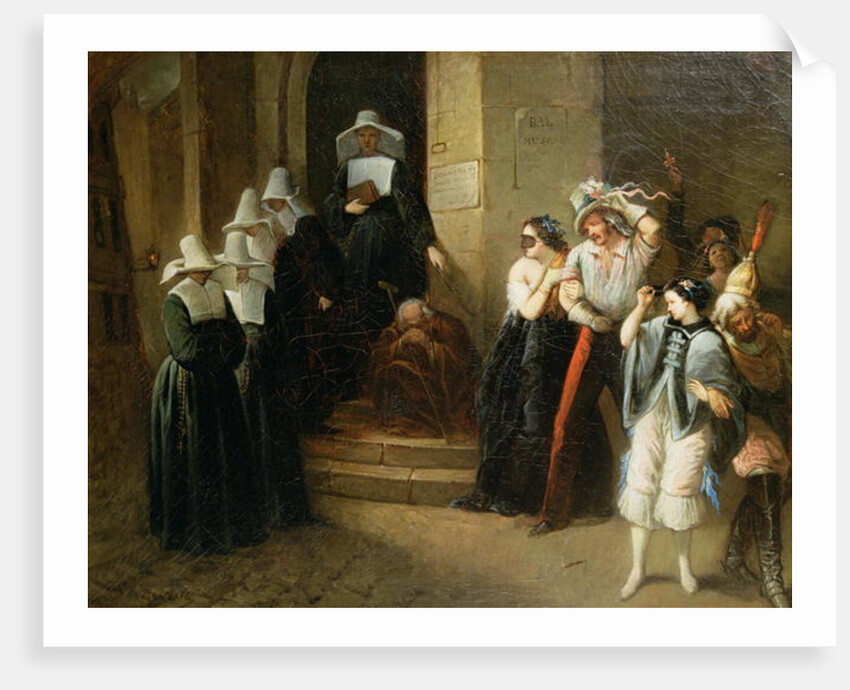 The Masked Ball, c.1870 by Henri Victor Deveria