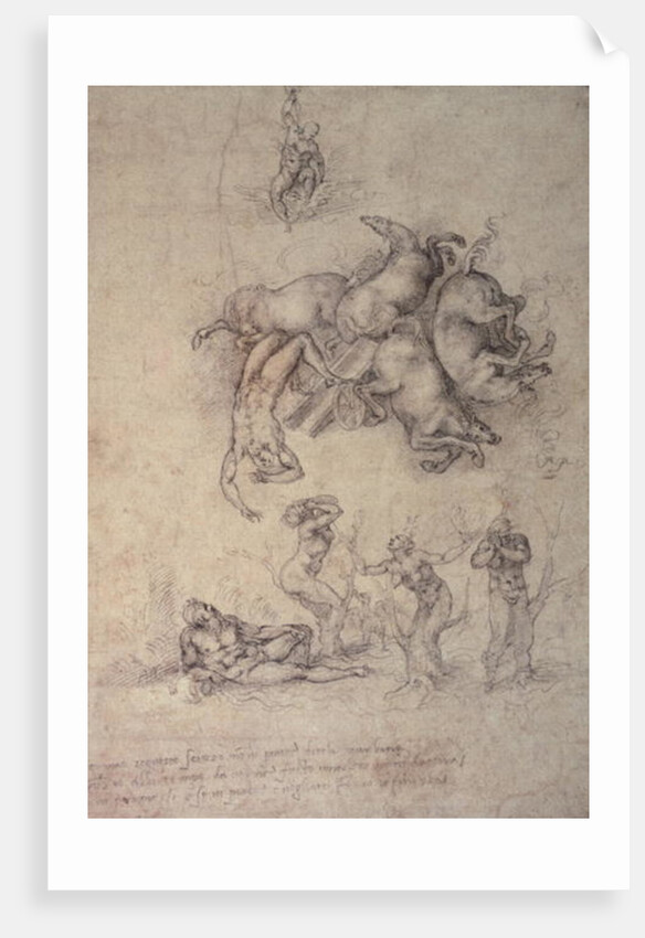 The Fall of Phaethon, 1533 by Michelangelo Buonarroti