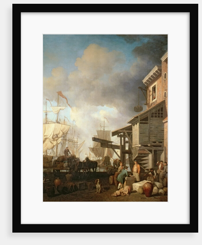A Thames Wharf, c.1757 by Samuel Scott