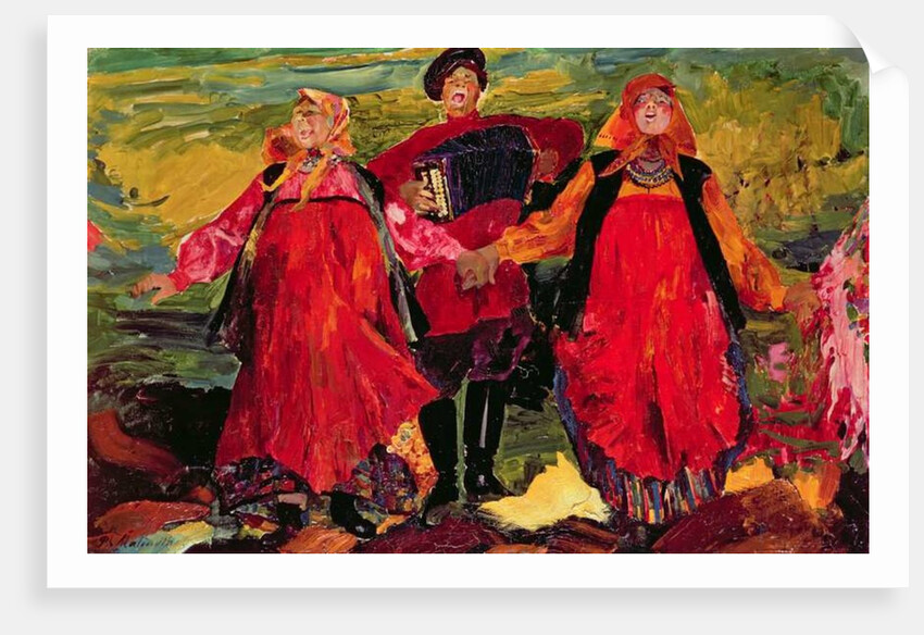 Russian Peasants Singing by Filipp Andreevic Maljavin