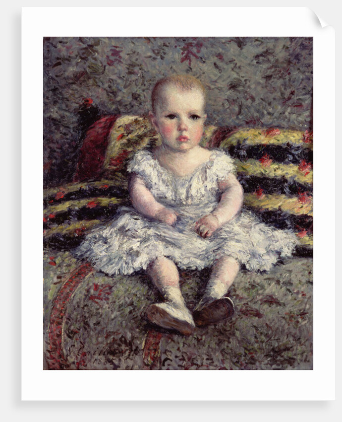 Child on a sofa, 1885 by Gustave Caillebotte