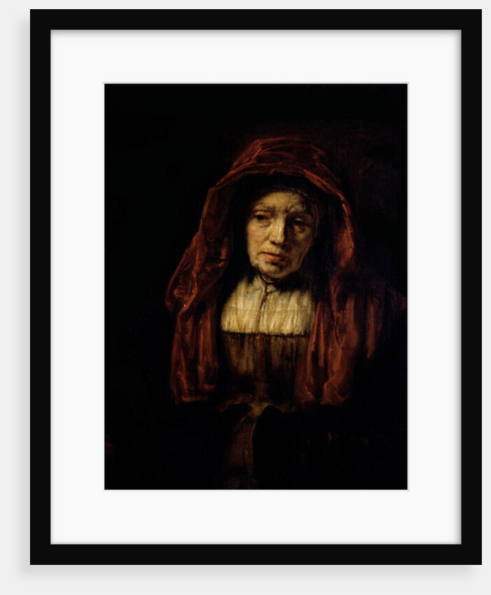 Portrait of an Old Woman by Rembrandt Harmensz. van Rijn