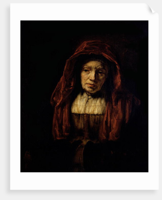 Portrait of an Old Woman by Rembrandt Harmensz. van Rijn