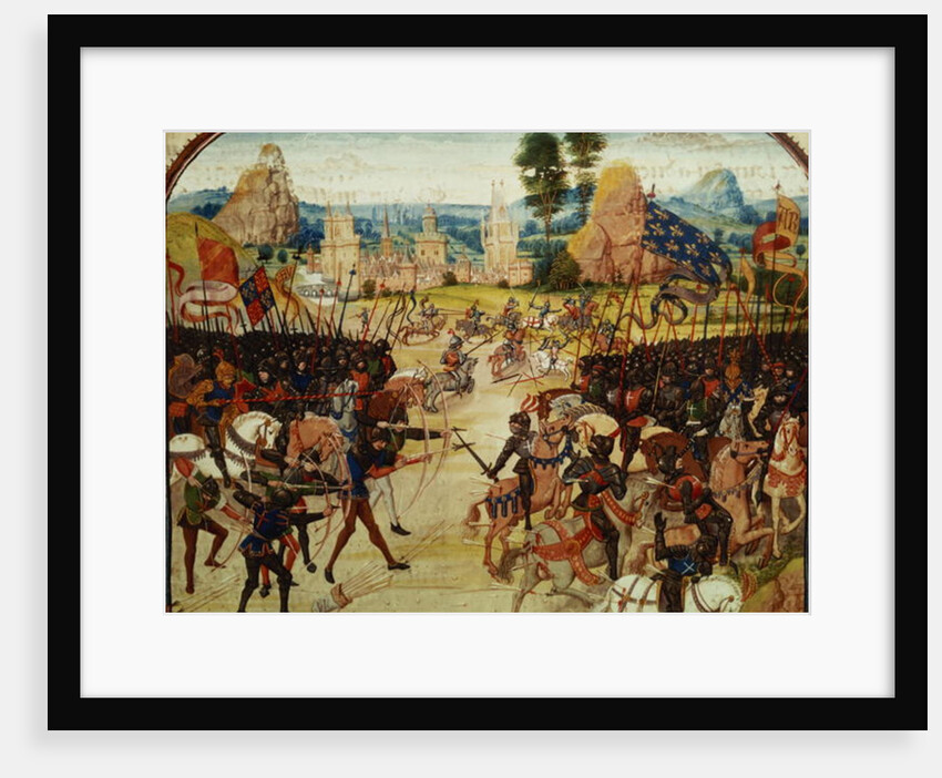 Fr 2643 f.207 Battle of Poitiers, 1356, from Froissart's Chronicle by French School