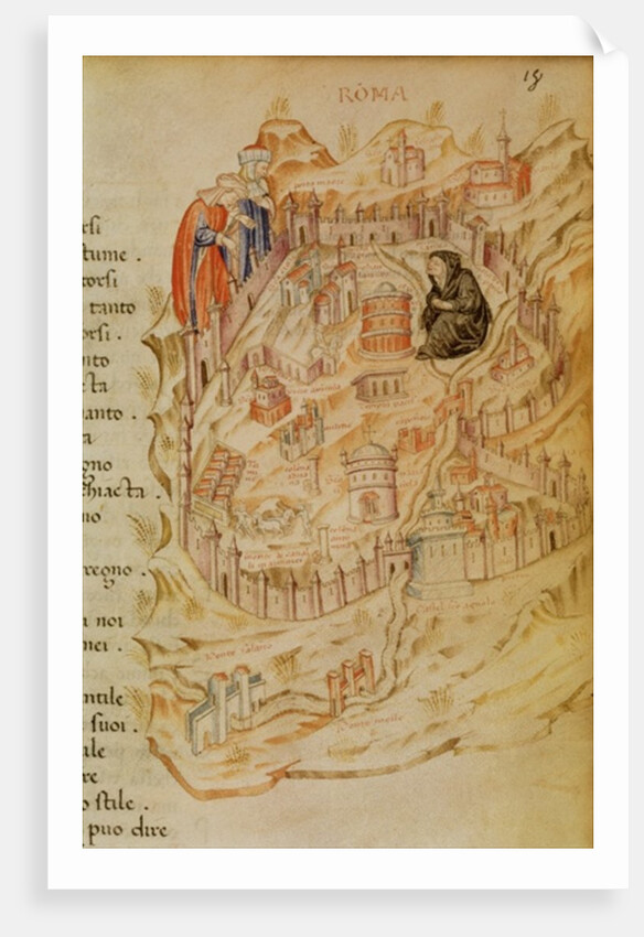 8.1.F.18.`Roma La Veuve', showing the Widow of Rome, Italian, 13th century by Anonymous