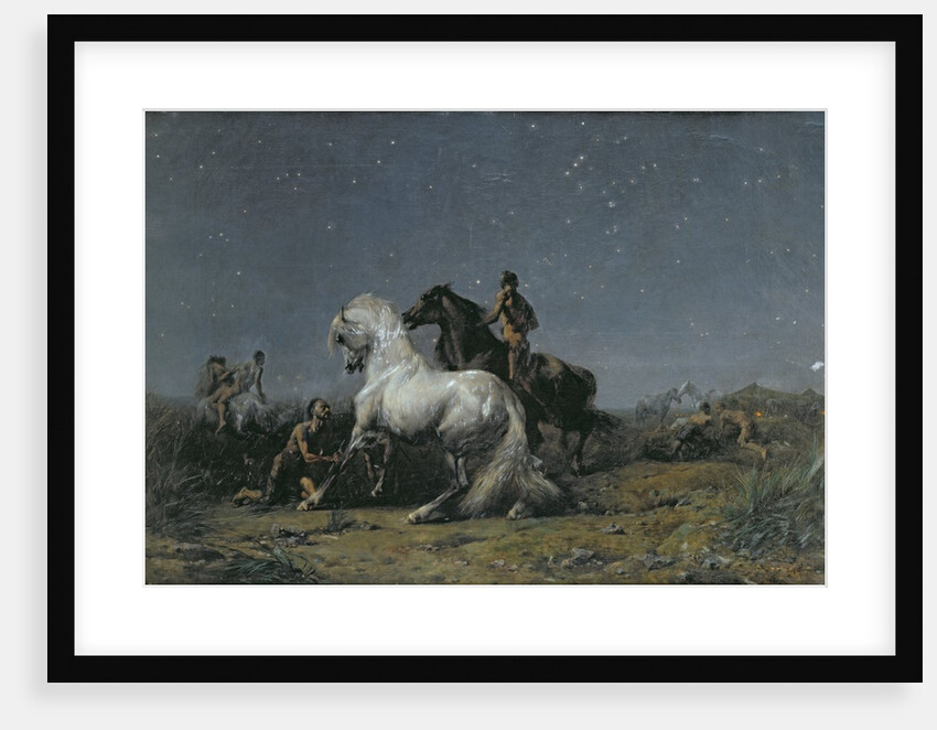 The Horse Thieves, 19th century by Ferdinand Victor Eugene Delacroix