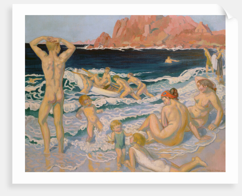 Beach Scene with a Boat by Maurice Denis