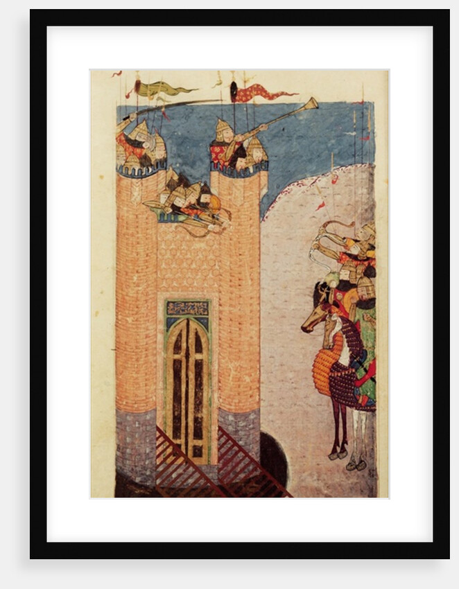 Ms 7926 206 f.149 Mongols besieging a citadel, c.1252-60 by Persian School