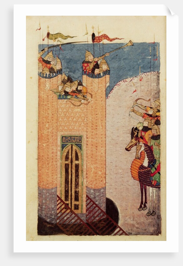 Ms 7926 206 f.149 Mongols besieging a citadel, c.1252-60 by Persian School