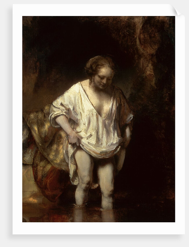 Woman Bathing in a Stream, 1654 by Rembrandt Harmensz. van Rijn