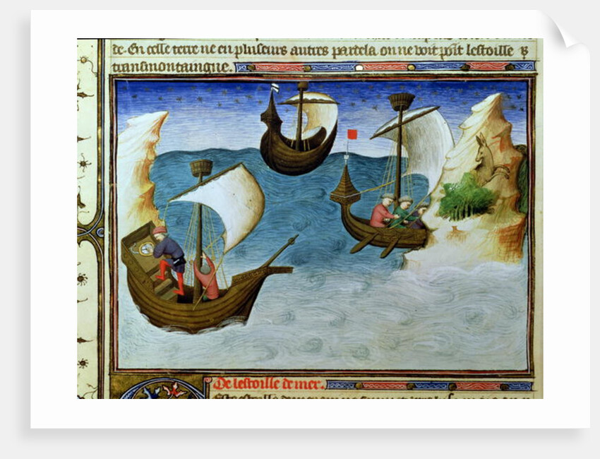 Navigators using an astrolabe in the Indian Ocean, c.1410-12 by Boucicaut Master