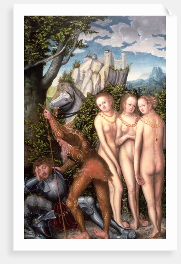 The God Mercury Waking Paris to Judge the Contest of the Golden Apple by Lucas The Elder (studio of) Cranach