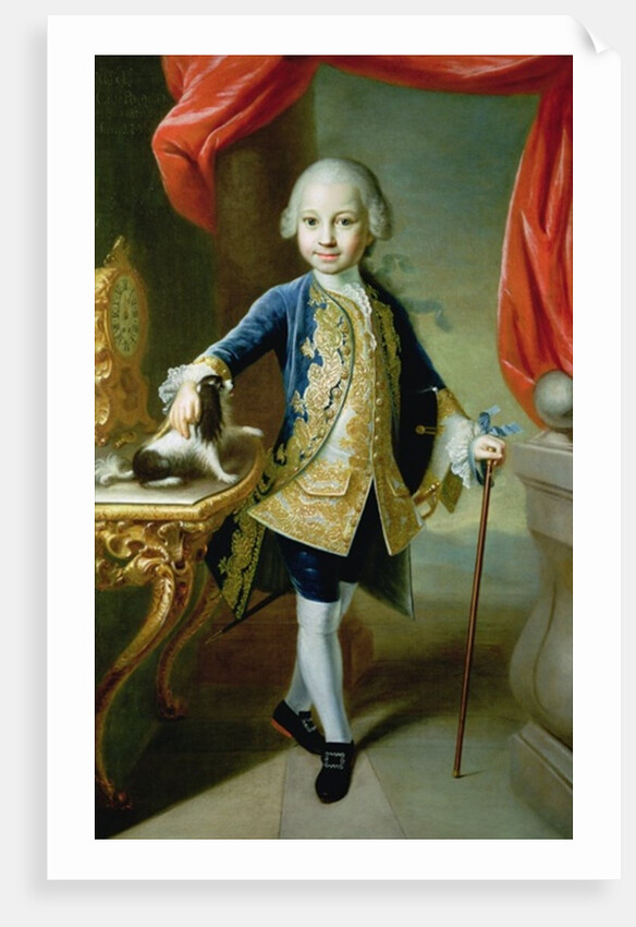 Portrait of a Boy with Pet Spaniel, 18th century by Martin van Mytens or Meytens