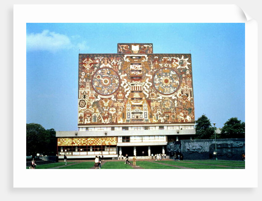 Wall mosaic on the facade of the Central Library by Anonymous