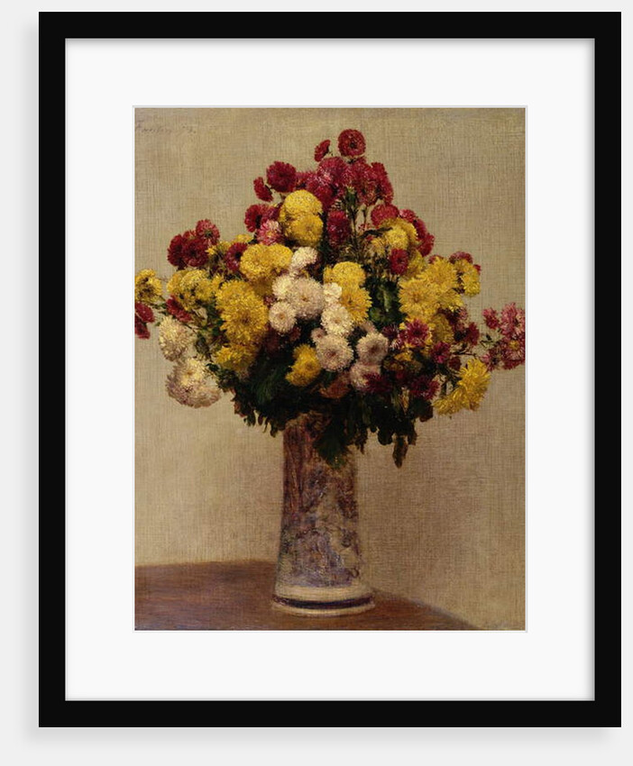 Chrysanthemums in a vase, 1873 by Ignace Henri Jean Fantin-Latour