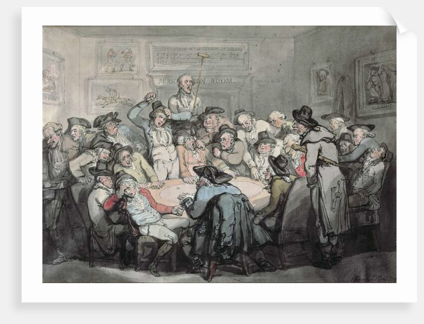 The Hazard Room by Thomas Rowlandson