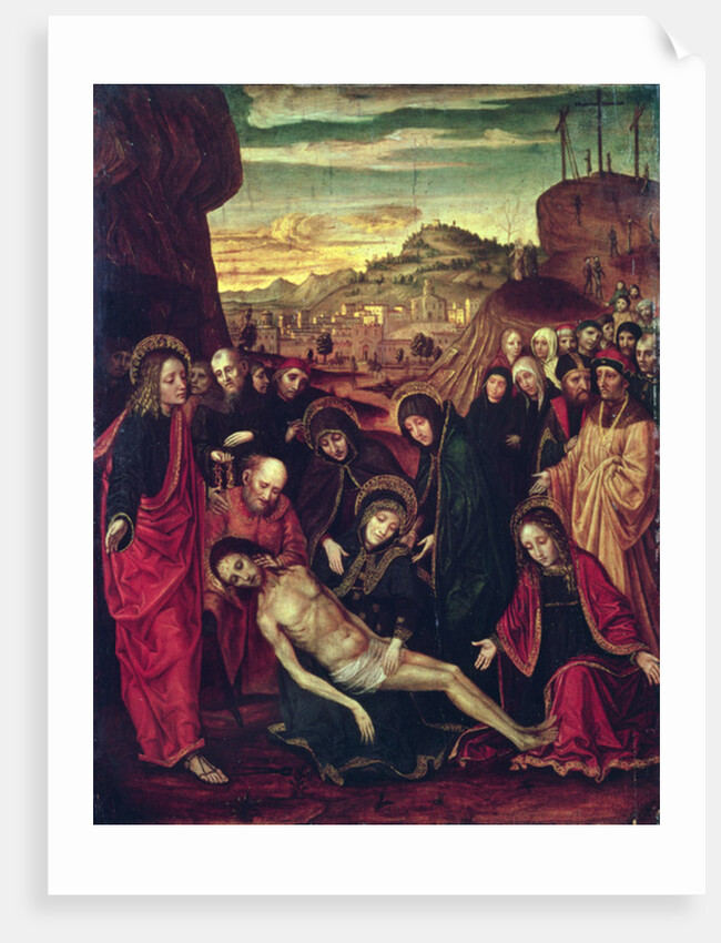 Lamentation of the Dead Christ by Ambrogio Borgognone