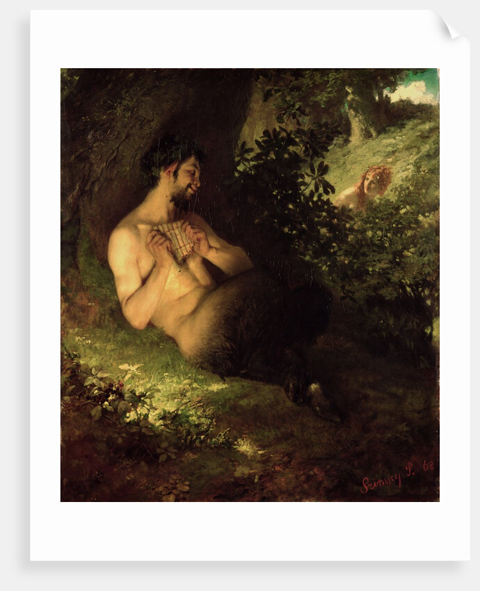 Faun and Nymph, 1868 by Pal Szinyei Merse