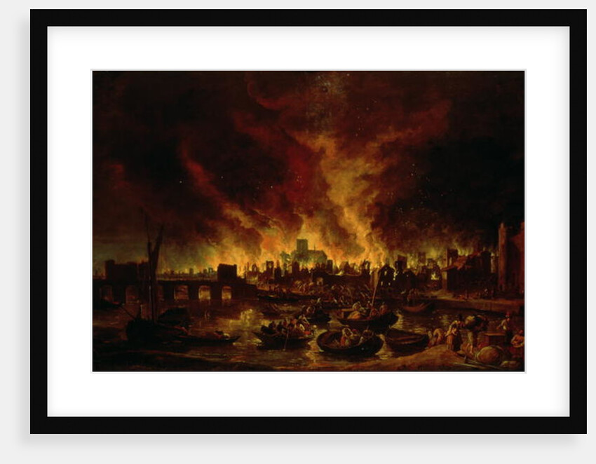 The Great Fire of London in 1666 by Lieve Verschuier