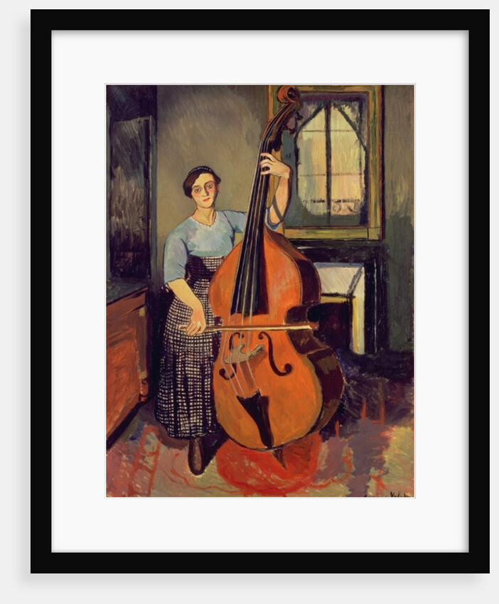 Woman with a Double Bass, 1908 by Marie Clementine (1865-1938) Valadon