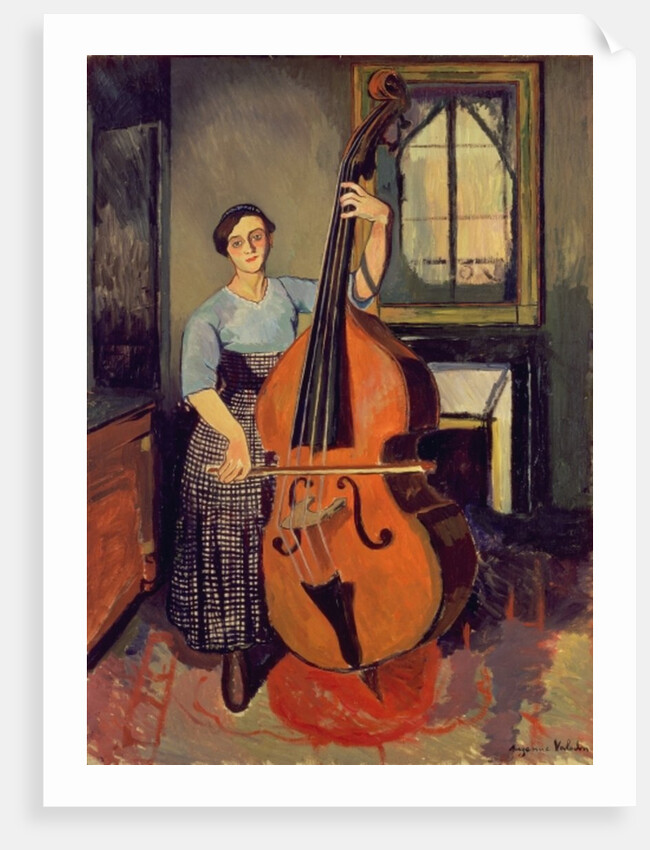 Woman with a Double Bass, 1908 by Marie Clementine (1865-1938) Valadon