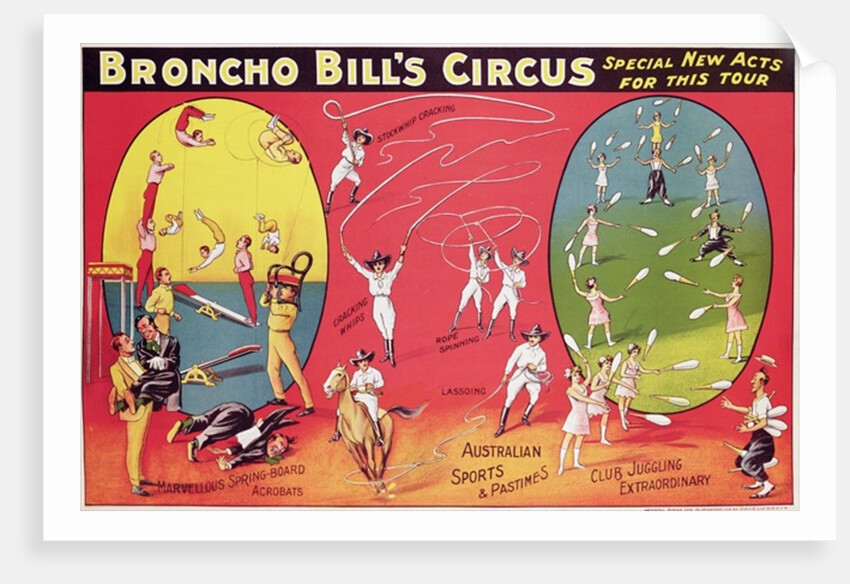 Broncho Bill's Circus, Birmingham c.1890-1910 by School English