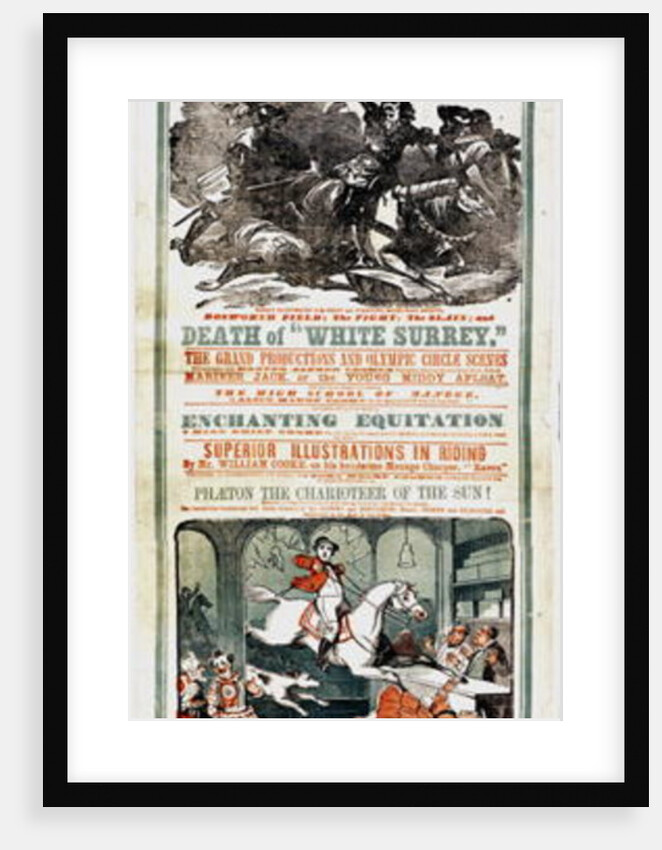 Astley's Circus poster advertising the Farewell Benefit of Mr. William Cooke, January 30th, 1860 by English School